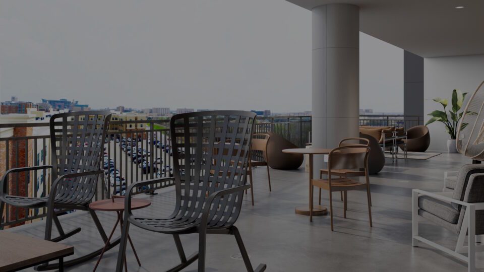 Otto Student Living by TAMU Campus: Blog Header with Terrace View